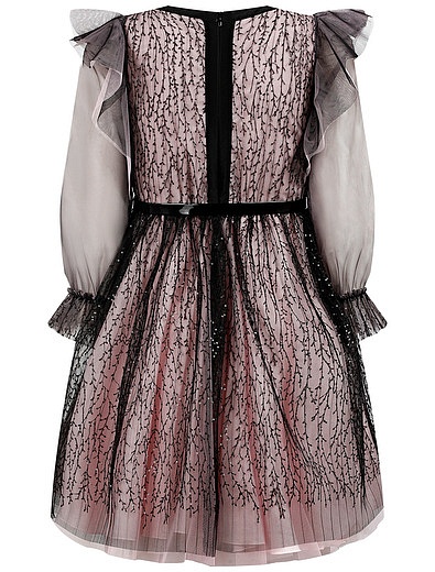 Платье с вышивкой и лаковым поясом Aletta - 1054509187662 - Фото 2