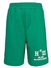 Зелёные шорты с принтом логотипа - 1414519416129