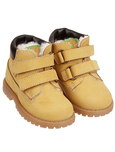 Желтые утепленные ботинки Walkey - 2031819980038 - Фото 1