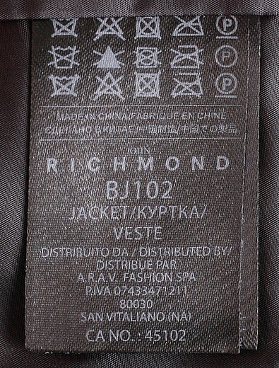Черный однобортный классический пиджак JOHN RICHMOND - 1331119780026 - Фото 4