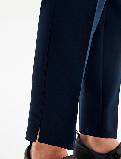 Слегка зауженные брюки из костюмной ткани SILVER SPOON - 1084509280094 - Фото 5