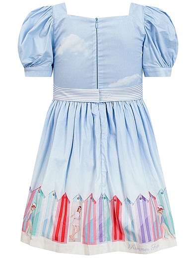 голубое Платье с рукавами-фонариками Lapin House - 1054509278421 - Фото 3