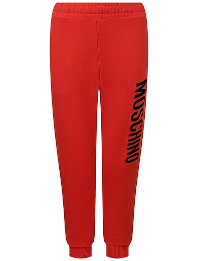 Красные спортивные брюки с крупным логотипом Moschino - 4244529270315 - Фото 1