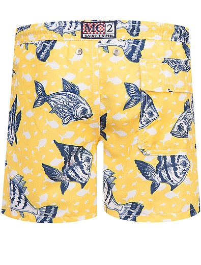 Пляжные шорты с принтом рыбы MC2 Saint Barth - 4102819670040 - Фото 3