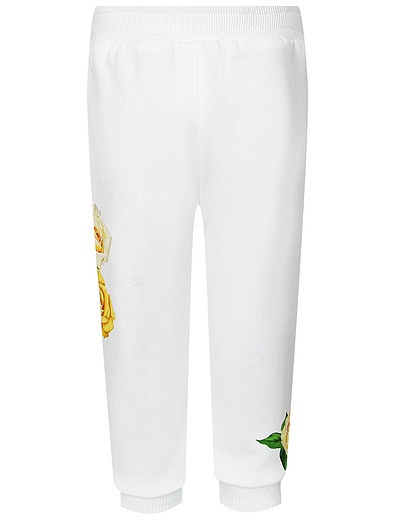Спортивные брюки с желтыми розами Dolce & Gabbana - 4244509411493 - Фото 3