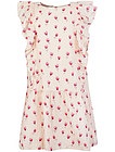 Розовое хлопковое платье с цветочным принтом - 1052609971815