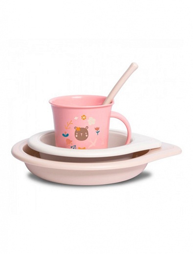 Набор посуды розовых оттенков Suavinex - 2294520170246 - Фото 1