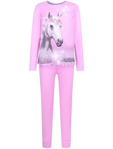 Розовая пижама с единорогом Sanetta - 0212609880017 - Фото 1