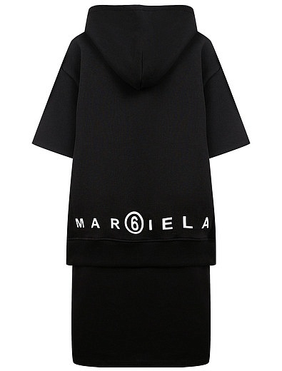 чёрное Платье с капюшоном MM6 Maison Margiela - 1054509270968 - Фото 3