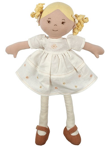 Кукла в бежевом платье 42 см  - 7114509180026 - Фото 1