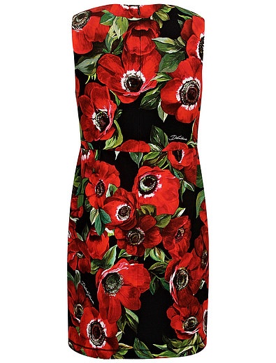 Платье без рукавов с принтом анемоны Dolce & Gabbana - 1054609282403 - Фото 2