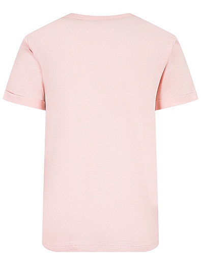 Розовая футболка с цветком Stella McCartney - 1134509411759 - Фото 2