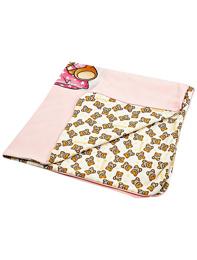 розовое Одеяло с фирменным принтом Moschino - 0774529180061 - Фото 2
