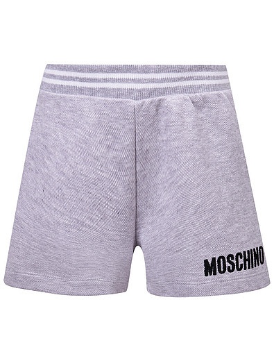 Меланжевые шорты с логотипом Moschino - 1414529270735 - Фото 1