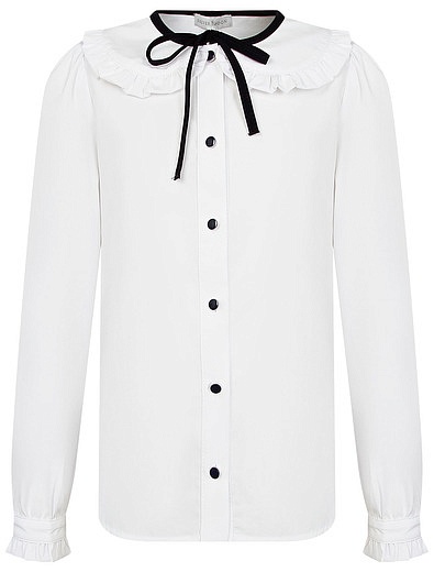 Блуза с объёмным воротником и контрастным кантом SILVER SPOON - 1034509280013 - Фото 1