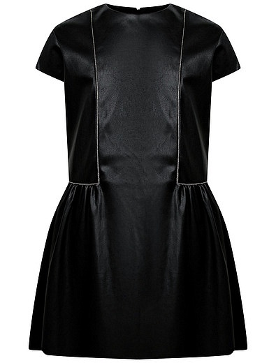 Черное платье из эко-кожи KARL LAGERFELD - 1054509089065 - Фото 1