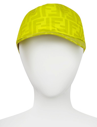 Жёлтая кепка с монограммой Fendi - 1184529270188 - Фото 4