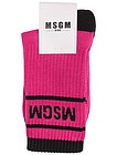 Розовые носки с черным логотим - 1534529180107