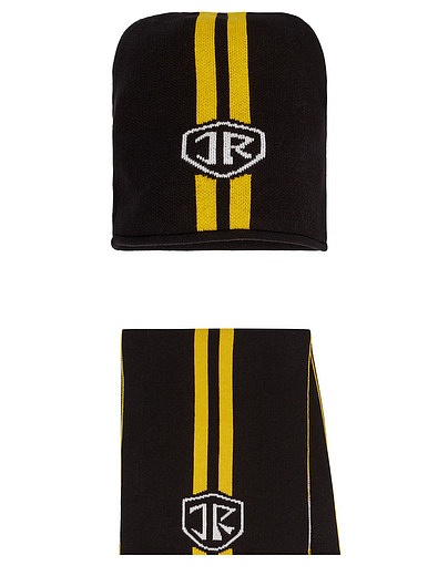 Комплект из шапки и шарфа с логотипом бренда JOHN RICHMOND - 3004518180107 - Фото 1