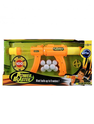 Игровой набор из бластера, 10 мягких шаров, 6 банок и прицел Toy Target - 7134529071777 - Фото 3