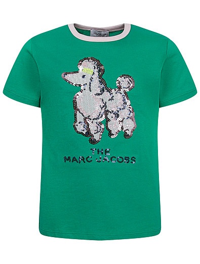 Зеленая футболка с пуделем Marc Jacobs - 1134609173755 - Фото 1