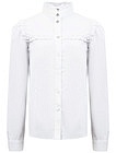 Белая блуза с оборками - 1034509183345
