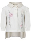 Белая блуза с цветами - 1034509387224