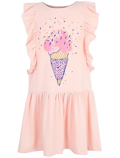 Розовое платье с принтом &quot;мороженое&quot; Soft Gallery - 1052609971808 - Фото 1