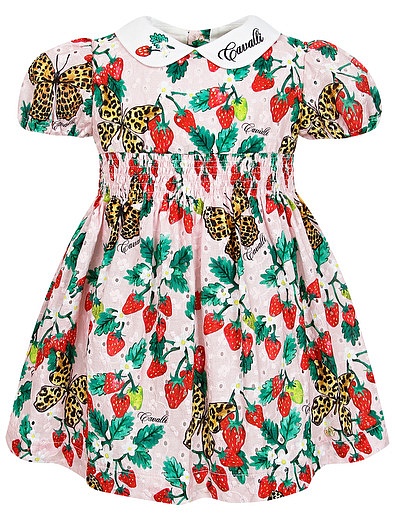 Платье с клубникой и бабочками Roberto Cavalli - 1054709372554 - Фото 1