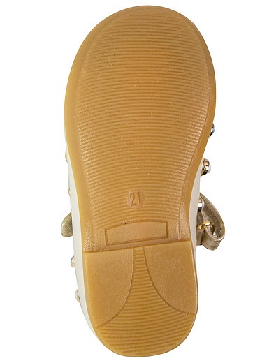 Золотые туфли с бусинами Missouri - 2010109770016 - Фото 5