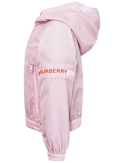 Розовая ветровка с логотипом Burberry - 1574509170094 - Фото 2