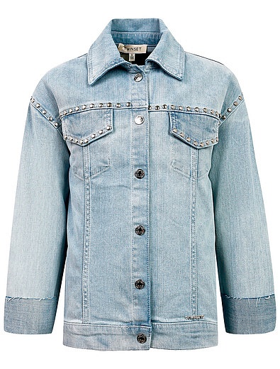 голубая джинсовая Куртка TWINSET - 1074509270386 - Фото 1