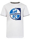 Белая футболка с логотипом - 1134619374883