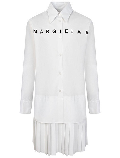 Платье-рубашка с логотипом MM6 Maison Margiela - 1054609180969 - Фото 1