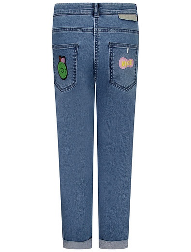 Синие джинсы с нашивками Stella McCartney - 1164509283667 - Фото 2