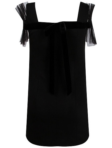 Черное платье с фатиновым декором Prairie - 1054609088272 - Фото 2