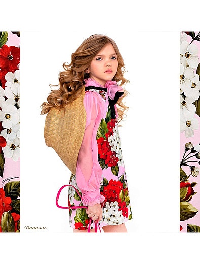 Розовая блуза из шифона Dolce & Gabbana - 1034509171236 - Фото 3