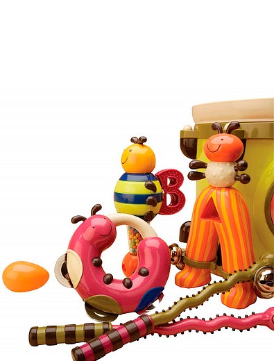 Набор музыкальных инструментов с барабаном и погремушками B Toys - 0664529370220 - Фото 3