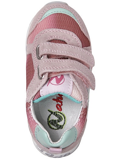Розовые кроссовки на липучках Naturino - 2102609970321 - Фото 4