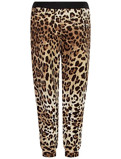 Спортивные брюки с леопардовым принтом Dolce & Gabbana - 4244509372077 - Фото 2