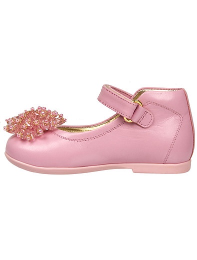 Розовые туфли из натуральной кожи с кристаллами Missouri - 2012609870197 - Фото 3