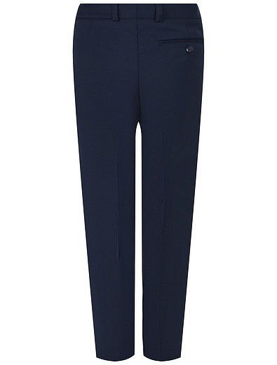 Полушерстяные синие классические брюки SILVER SPOON - 4174519280355 - Фото 8