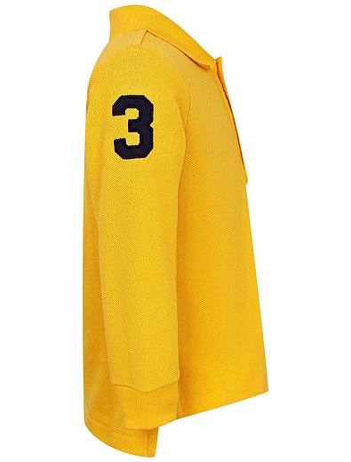 Желтое поло с вышивкой логотипа Ralph Lauren - 1144519082702 - Фото 3