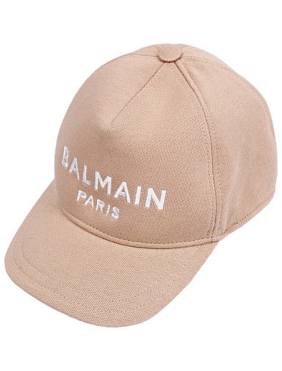 Бежевая кепка с логотипом Balmain - 1184529270430 - Фото 1