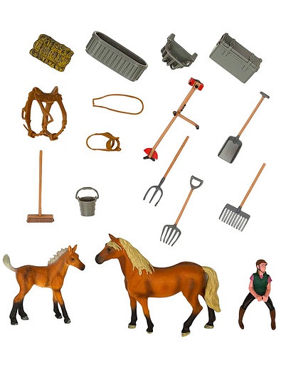 Набор фигурок животных  серии &quot;Мир лошадей&quot;, 18 предметов Masai Mara - 7134529274161 - Фото 2