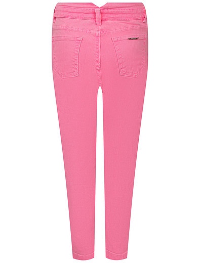 Розовые брюки с высокой посадкой TWINSET - 1084509272426 - Фото 2