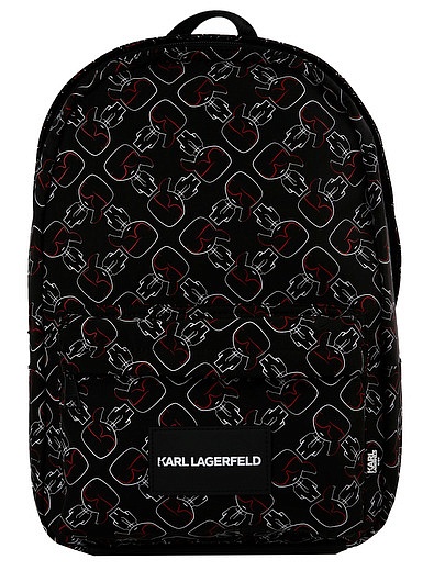 Рюкзак с принтом логотипа KARL LAGERFELD - 1504528180927 - Фото 1