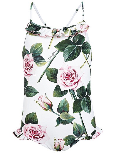 Слитный купальник с принтом Тропические розы Dolce & Gabbana - 0881209070090 - Фото 1