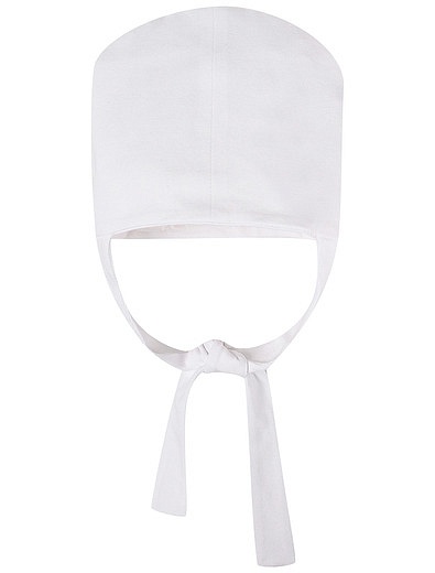 Белая шапка на завязках с нотами Marlu - 1354519070702 - Фото 2
