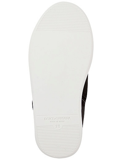 кожаные Кеды с меховой подкладкой Dolce & Gabbana - 2094519181570 - Фото 5